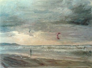 Named contemporary work « Tempête à Deauville », Made by CHAUVENET