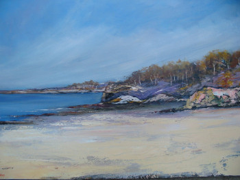 Named contemporary work « bord de mer en finistere », Made by ALAIN COJAN