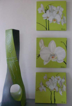 Named contemporary work « Orchidées en folie », Made by COLETTE