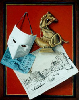 Named contemporary work « Carnaval à Venise », Made by MICHEL CHEVRETEAU