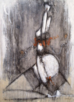 Named contemporary work « Le ruban rouge », Made by LAURE MARY