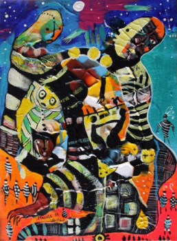 Named contemporary work « Midnight Vibrations », Made by MAGULE WANGO