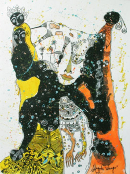 Named contemporary work « La Dot », Made by MAGULE WANGO