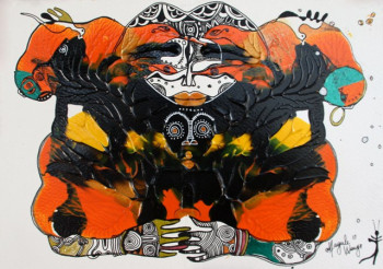 Named contemporary work « Mama Africa », Made by MAGULE WANGO