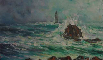 Named contemporary work « la pointe du Raz », Made by MICHEL HAMELIN