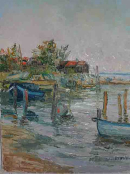 Named contemporary work « Arcachon : la pointe de l'Aiguillon », Made by MICHEL HAMELIN