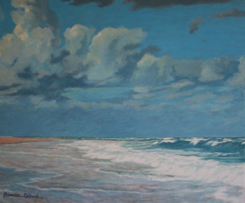 Named contemporary work « Bassin d'Arcachon N°8 », Made by MAXENCE GERARD