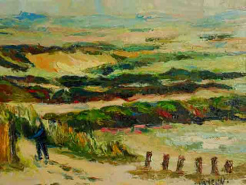 Named contemporary work « Bretagne : la "palue" à La Torche », Made by MICHEL HAMELIN
