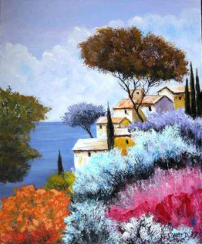 Named contemporary work « borne mimosa », Made by EDWARD