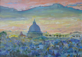 Named contemporary work « Crepuscule à San Pietro », Made by SINYAVSKY