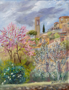 Named contemporary work « pluie sur charmes », Made by SINYAVSKY