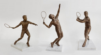 Named contemporary work « Joeurs de tennis », Made by LAURENT MC