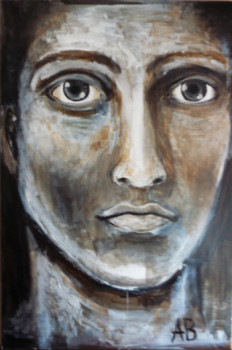 Named contemporary work « visage 2 », Made by ANNA-B