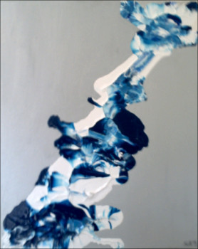 Named contemporary work « BLUE MELT 1 », Made by RUTH F.