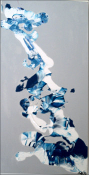 Named contemporary work « BLUE MELT 2 », Made by RUTH F.