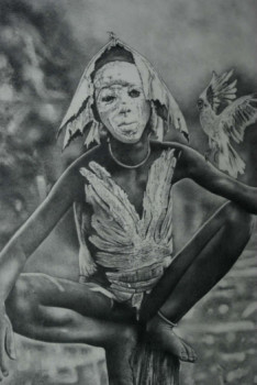 Named contemporary work « ENFANT MASSAI », Made by BRUNO VALENTINI