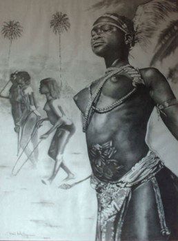 Named contemporary work « ECOLE DE DANSE MASSAI », Made by BRUNO VALENTINI