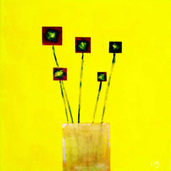 Named contemporary work « coquelicot one », Made by GILLES BOXLER