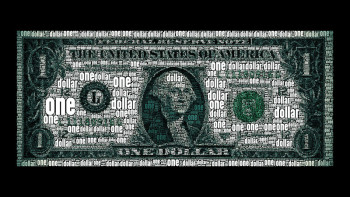 Named contemporary work « One Dollar », Made by SAMLOK