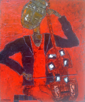 Named contemporary work « Le musicien rouge », Made by WALTER CIANDRINI