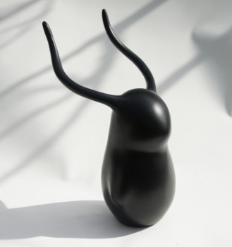 Named contemporary work « animal à cornes noir », Made by CLéMENTINE BAL