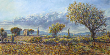 Named contemporary work « Provence sous la bourrasque », Made by SINYAVSKY