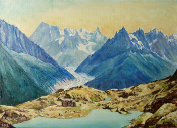 Named contemporary work « Au Lac Blanc », Made by DARNAL