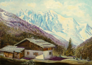 Named contemporary work « depuis Montroc », Made by DARNAL