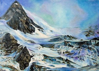 Named contemporary work « glacier bleu », Made by DARNAL
