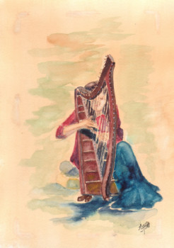 Named contemporary work « La harpe irlandaise », Made by A-JYS