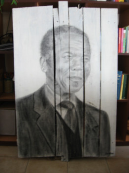 Named contemporary work « Mandela », Made by NANS