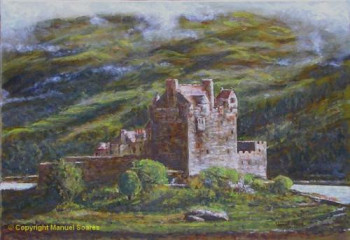 Named contemporary work « Chateau en Ecosse », Made by MSOARES