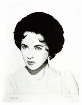 Named contemporary work « Portrait d'Elizabeth Taylor 1 », Made by PASCAL CHAUVEAU