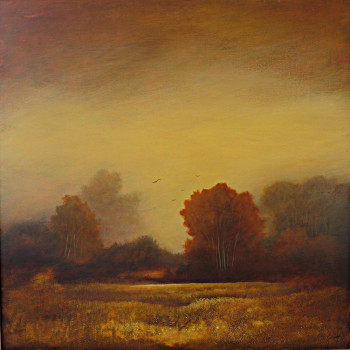 Named contemporary work « chemin d'automne », Made by YVES OGIER