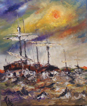 Named contemporary work « DEPART DE L'ARMADA », Made by PATE