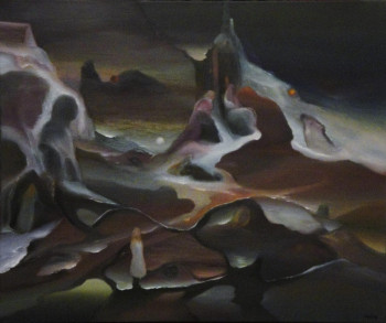 Named contemporary work « PRAGUE », Made by NADINE SANTAMARIA