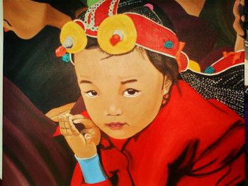 Named contemporary work « Collection Enfants du Monde Tibet Oriental », Made by NADINE TEMMERMAN