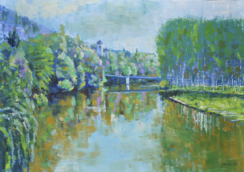 Named contemporary work « Vallée du Lot - Bosquet  », Made by MIKHAILOV