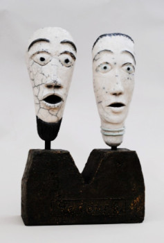 Named contemporary work « Le couple », Made by JEAN-PIERRE TAUZIA