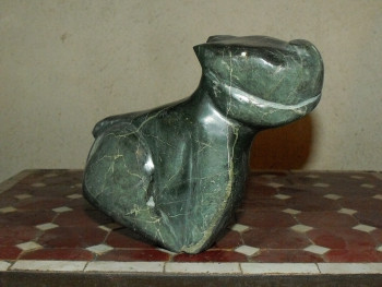 Named contemporary work « pitbull vert », Made by JACQUES BOYER