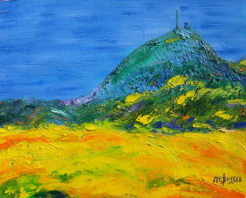 Named contemporary work « LE PUY DE DOME », Made by MARIE-FRANCE BUSSET