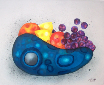 Named contemporary work « fruit en corbeille », Made by FLORENCE OOSTH