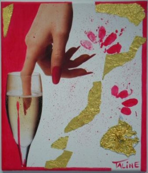 Contemporary work named « Champagne », Created by TALINE