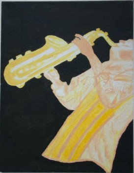 Named contemporary work « Saxo », Made by TALINE