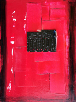 Named contemporary work « Cyberadiation-rouge », Made by OLG