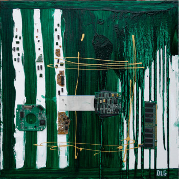 Named contemporary work « Cybervegetal 3 », Made by OLG