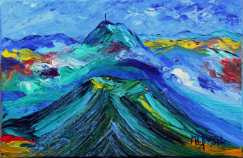 Named contemporary work « VOLCANS D(AUVERGNE », Made by MARIE-FRANCE BUSSET