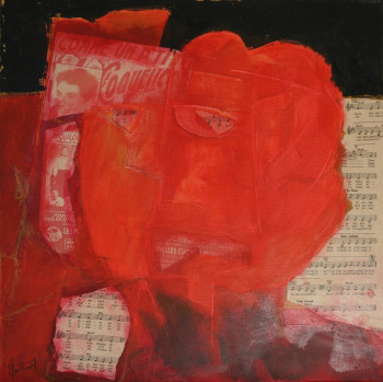 Named contemporary work « Comme un joli p'tit coquelicot », Made by ALAIN BERTHAUD