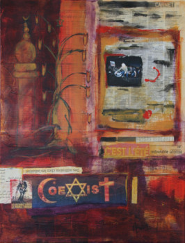 Named contemporary work « Coexist », Made by ALAIN BERTHAUD