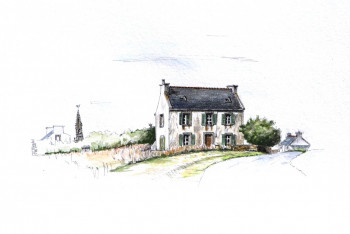 Named contemporary work « OUESSANT - Maison de vacances du Général WEYGAND », Made by JEAN PIERRE BLANDEL